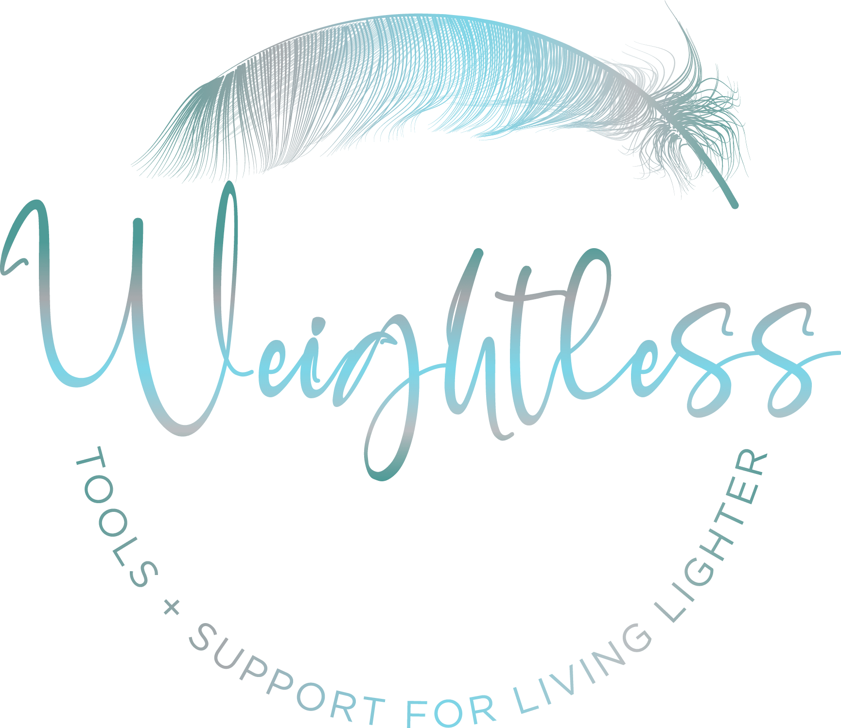 Weightless Program Logo with a feather.